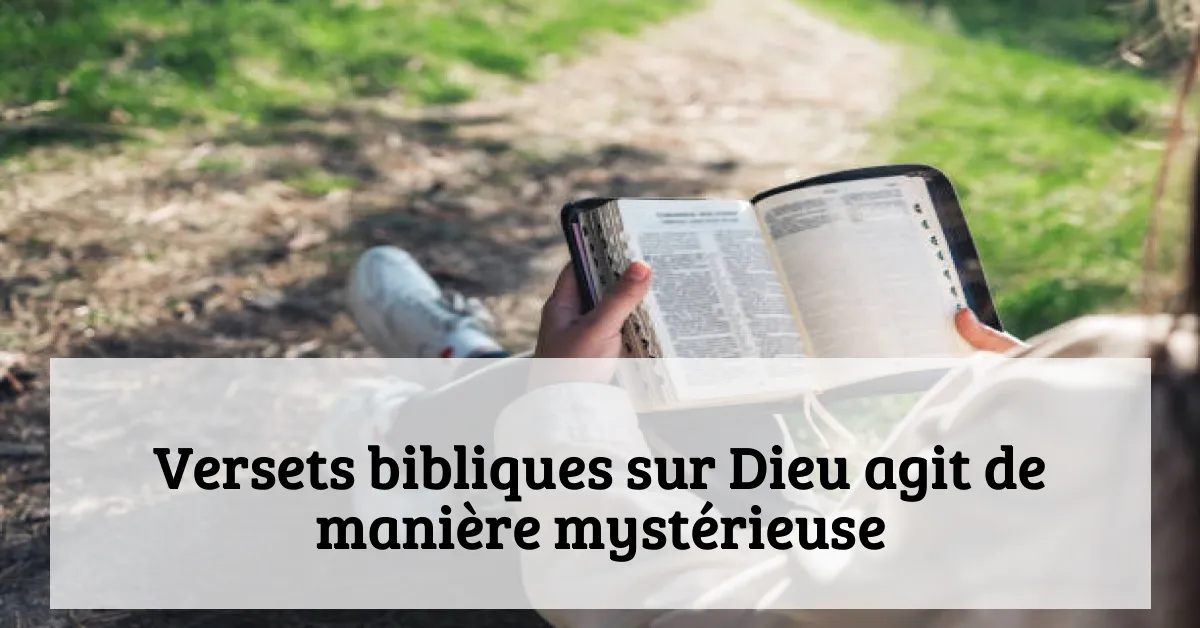 Versets bibliques sur Dieu agit de manière mystérieuse