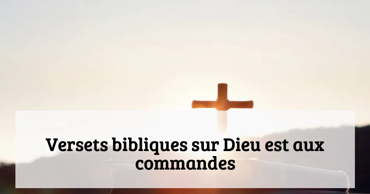 Versets bibliques sur Dieu est aux commandes