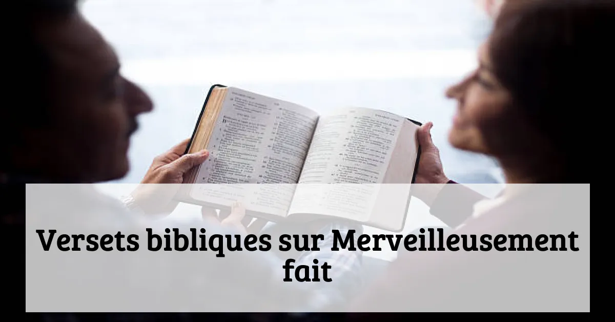 Versets bibliques sur Merveilleusement fait