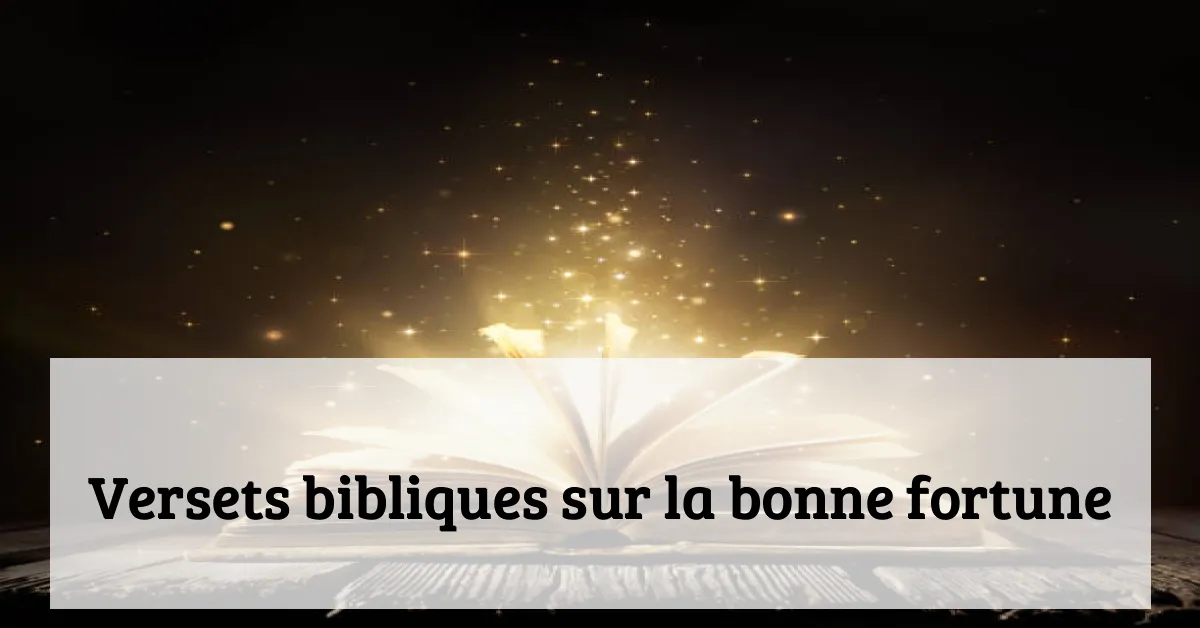Versets bibliques sur la bonne fortune
