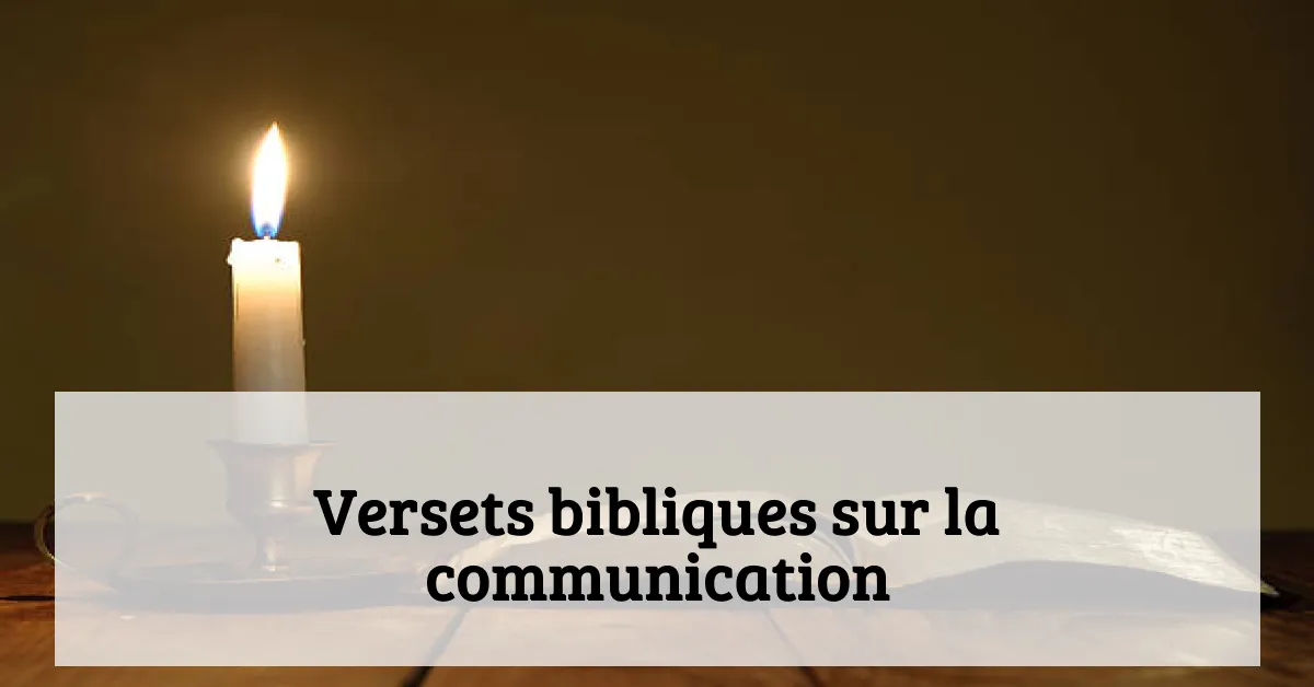 Versets bibliques sur la communication