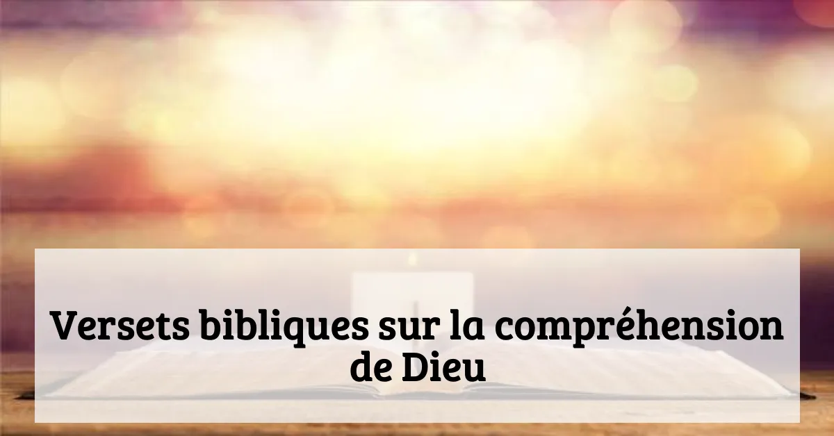 Versets bibliques sur la compréhension de Dieu