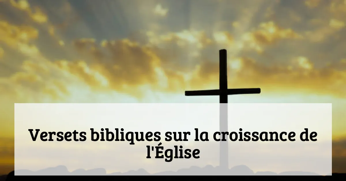Versets bibliques sur la croissance de l'Église