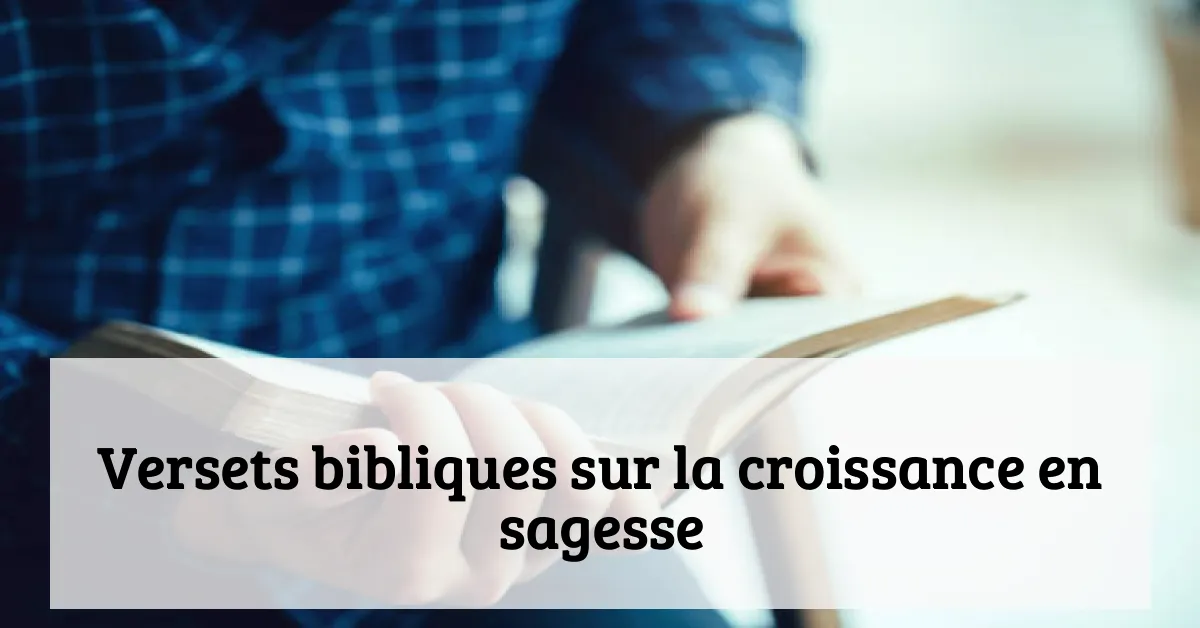 Versets bibliques sur la croissance en sagesse