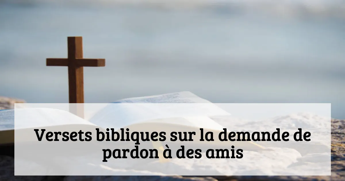 Versets bibliques sur la demande de pardon à des amis