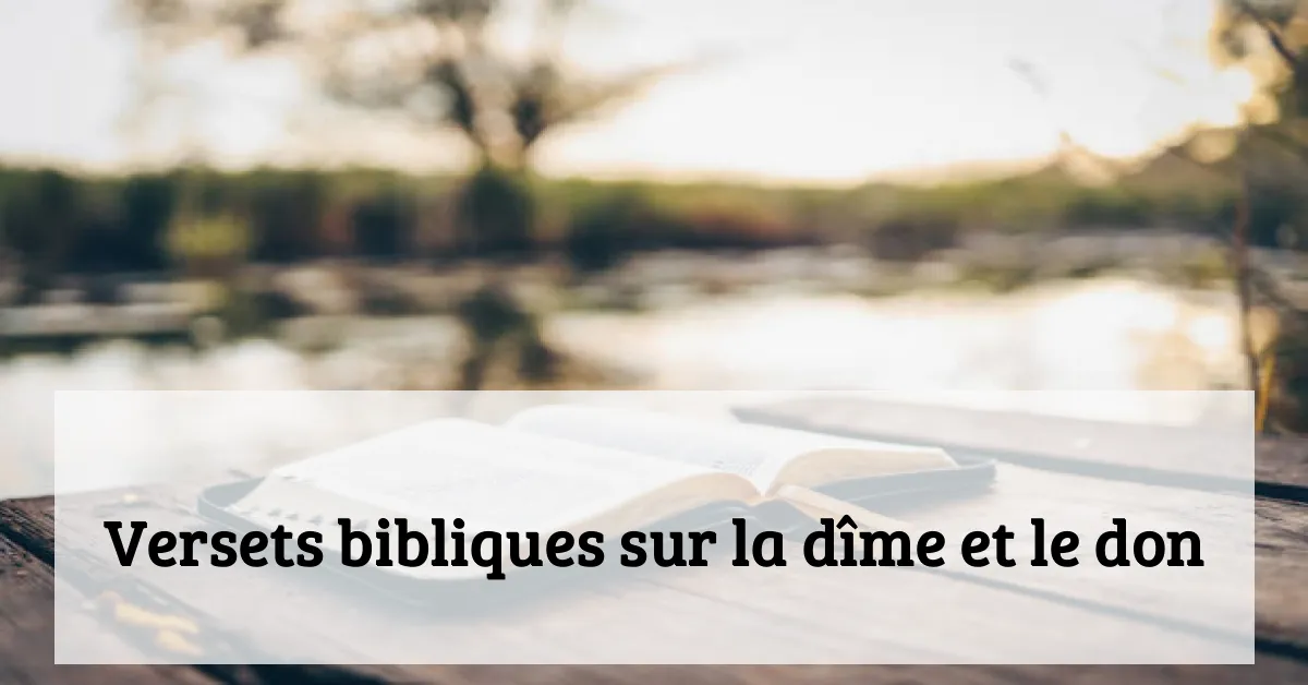 Versets bibliques sur la dîme et le don