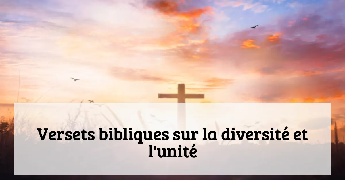 Versets bibliques sur la diversité et l'unité