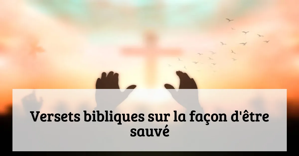Versets bibliques sur la façon d'être sauvé
