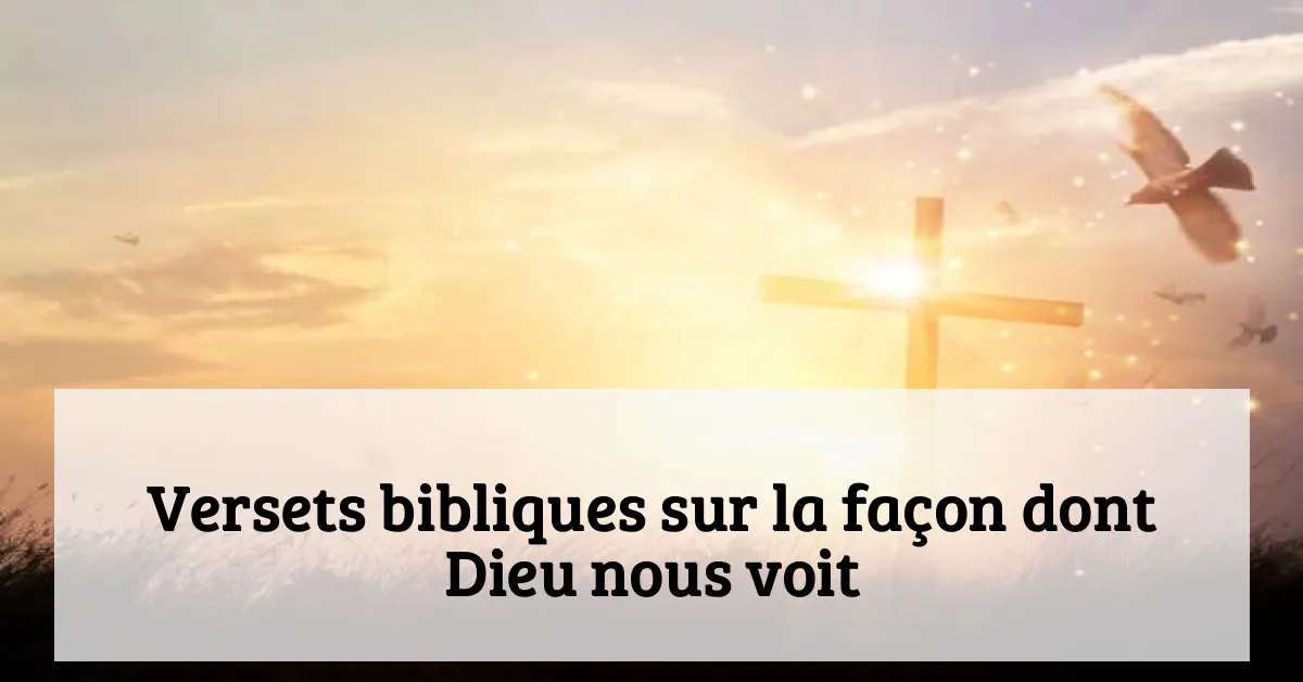 Versets bibliques sur la façon dont Dieu nous voit