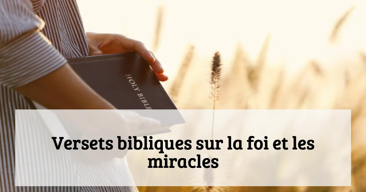 Versets bibliques sur la foi et les miracles
