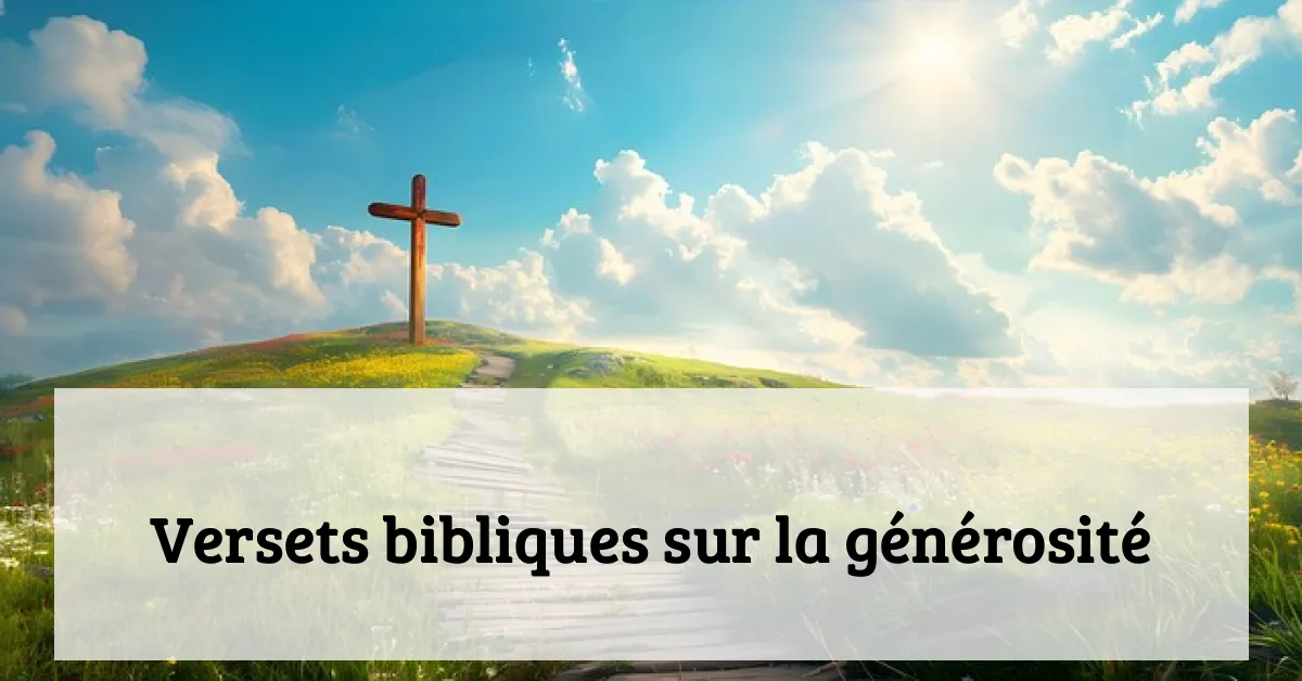Versets bibliques sur la générosité