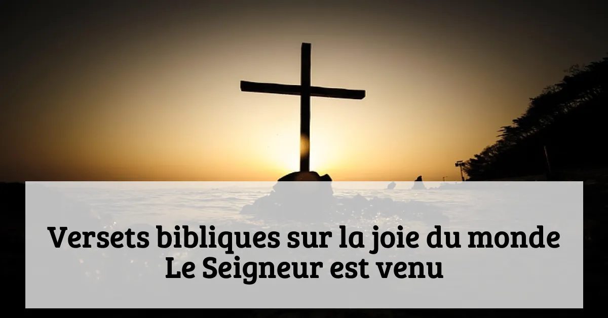 Versets bibliques sur la joie du monde Le Seigneur est venu