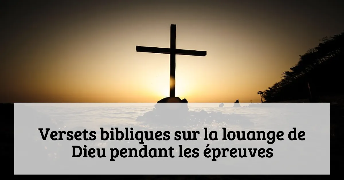 Versets bibliques sur la louange de Dieu pendant les épreuves