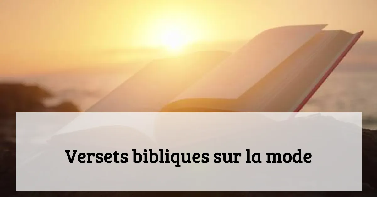 Versets bibliques sur la mode