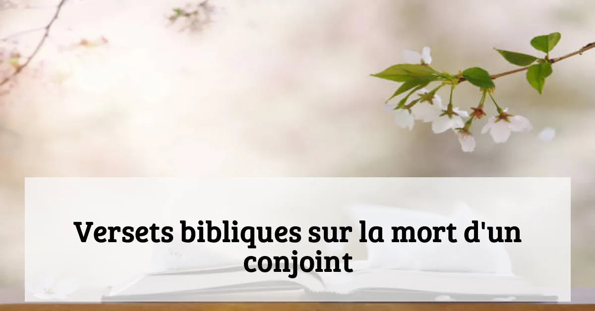 Versets bibliques sur la mort d'un conjoint