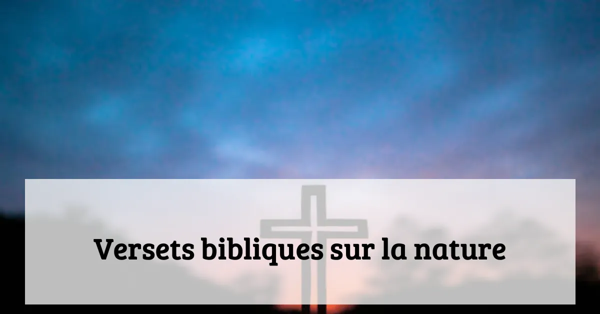 Versets bibliques sur la nature