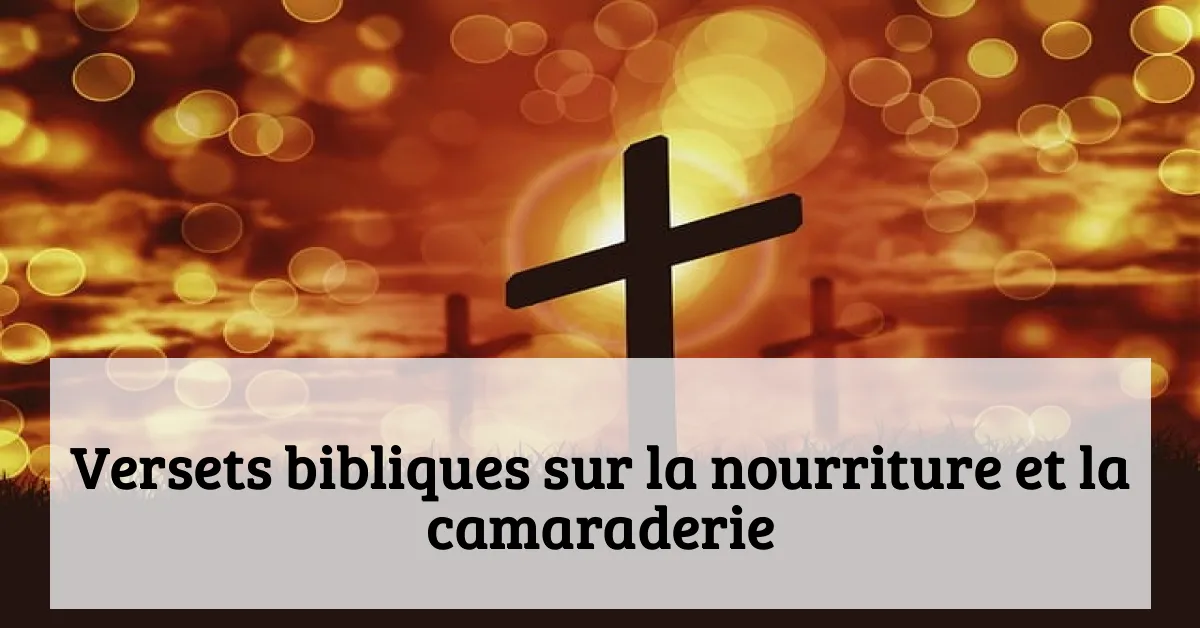 Versets bibliques sur la nourriture et la camaraderie