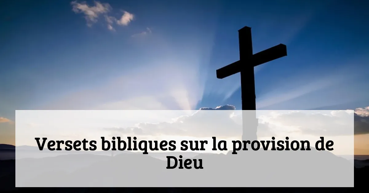 Versets bibliques sur la provision de Dieu