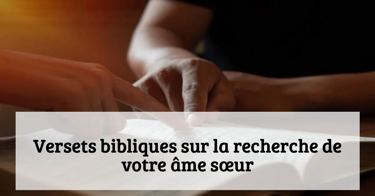 Versets bibliques sur la recherche de votre âme sœur
