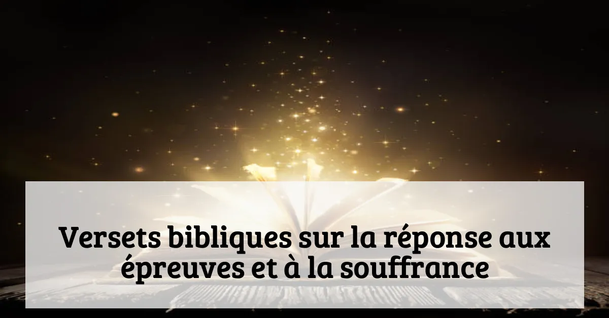 Versets bibliques sur la réponse aux épreuves et à la souffrance