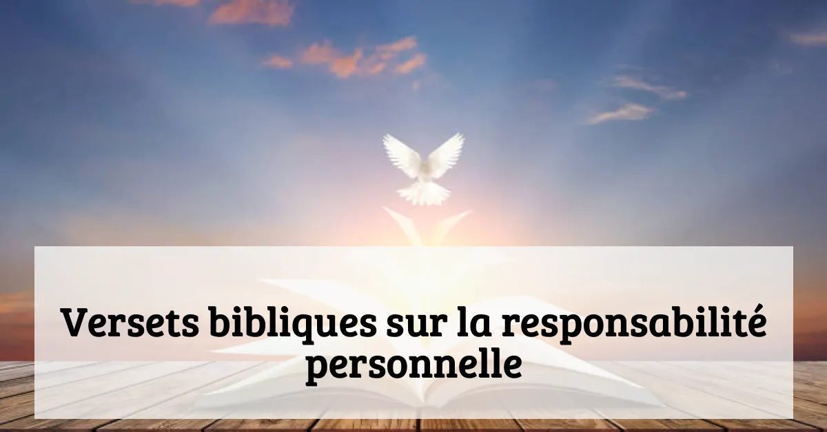 Versets bibliques sur la responsabilité personnelle