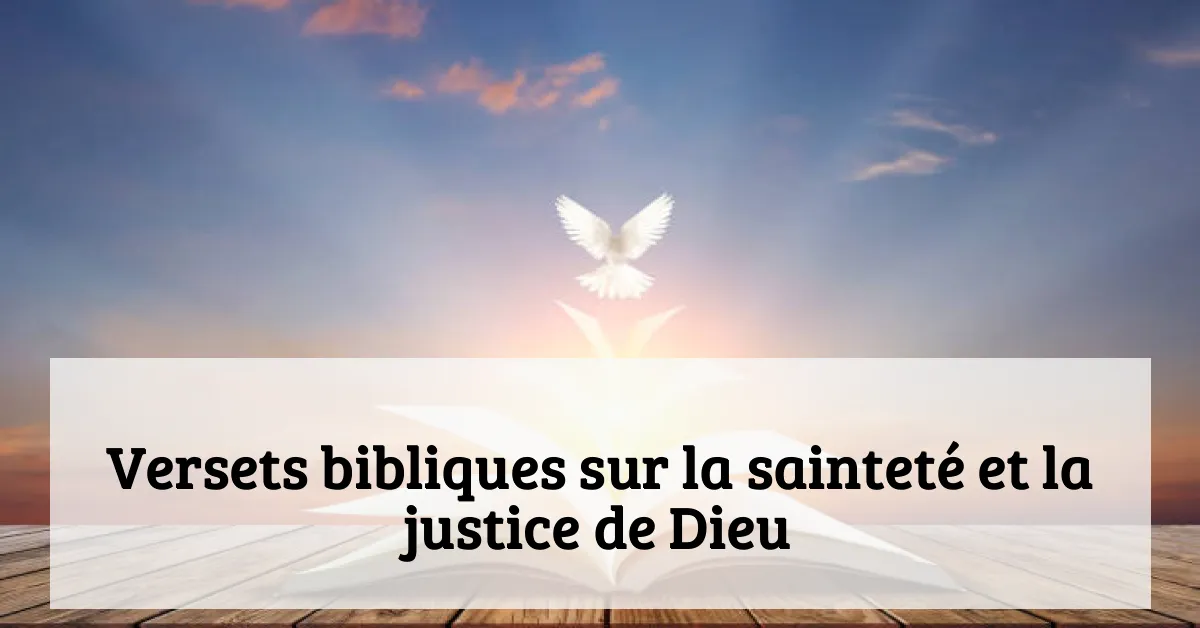 Versets bibliques sur la sainteté et la justice de Dieu