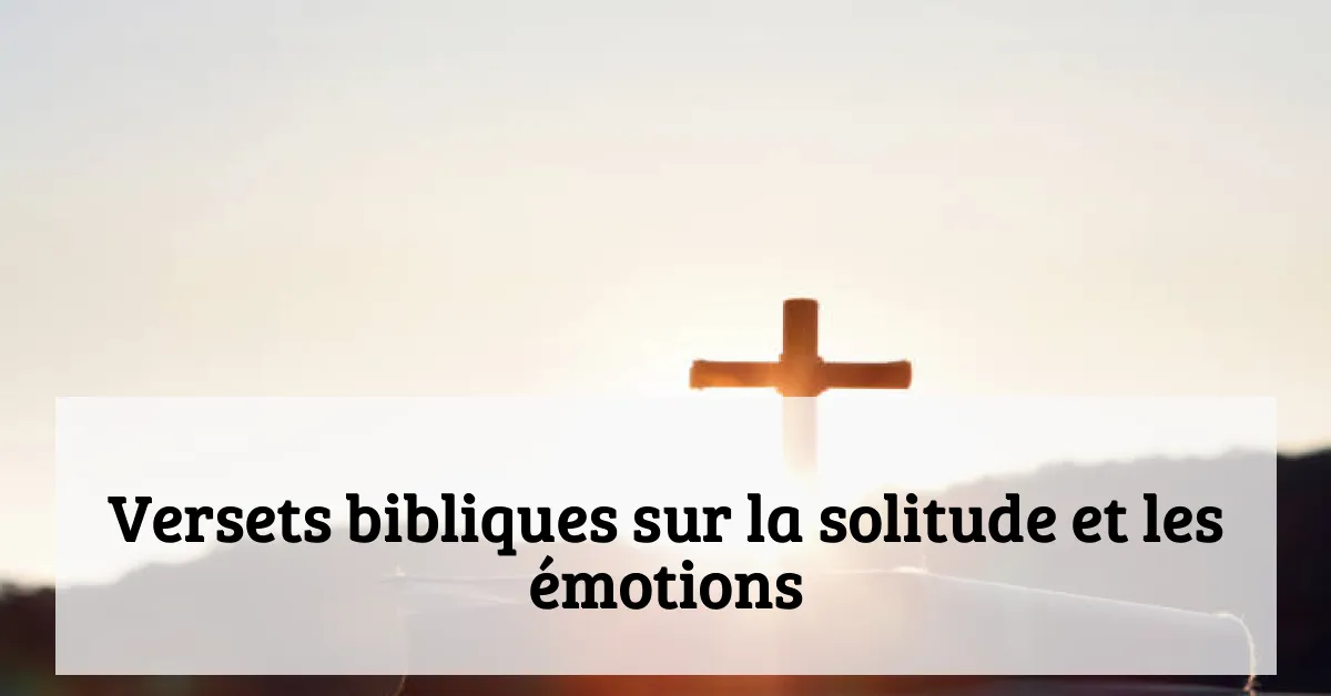 Versets bibliques sur la solitude et les émotions
