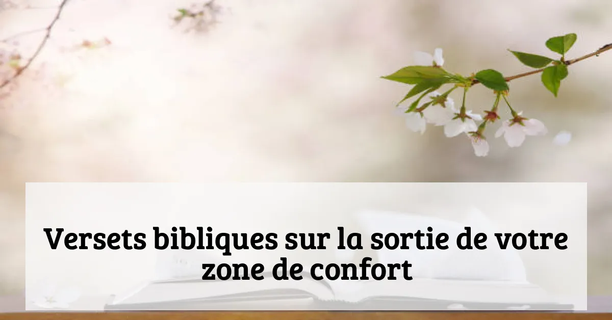 Versets bibliques sur la sortie de votre zone de confort