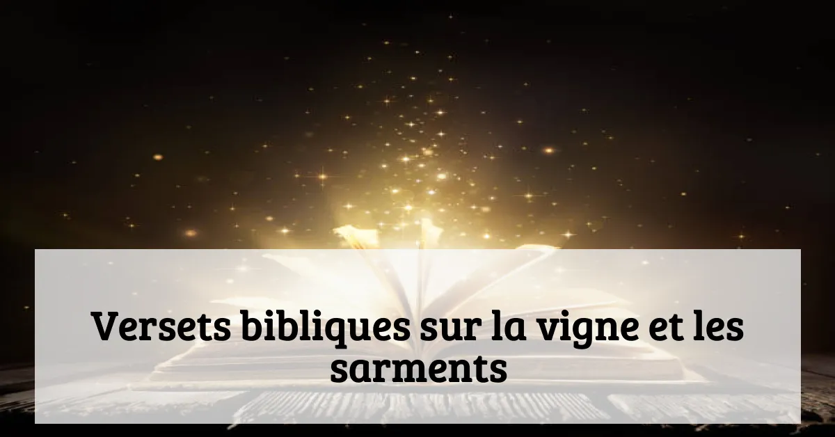 Versets bibliques sur la vigne et les sarments