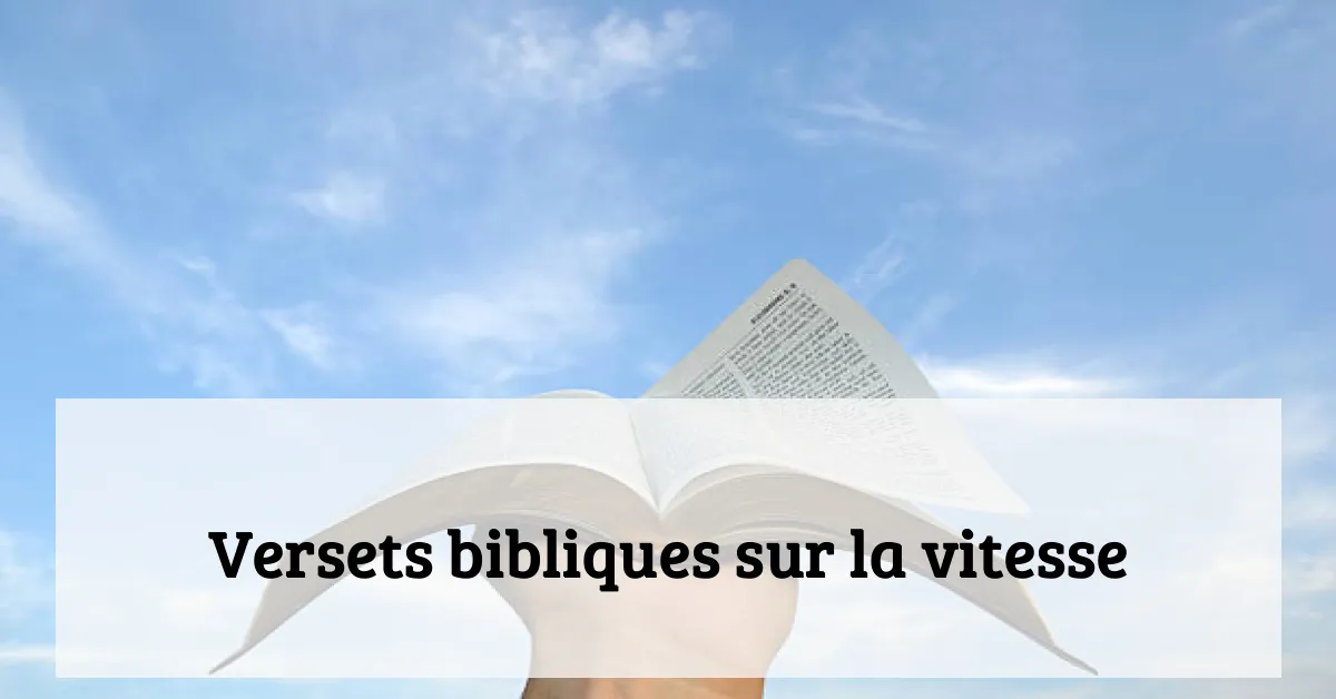Versets bibliques sur la vitesse