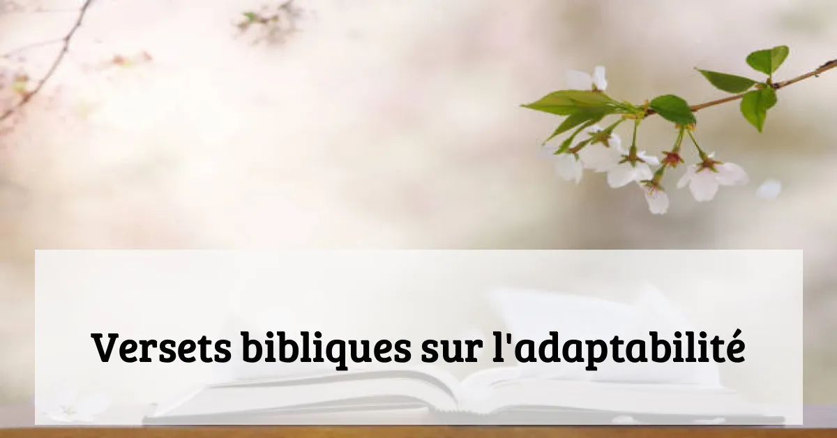Versets bibliques sur l'adaptabilité