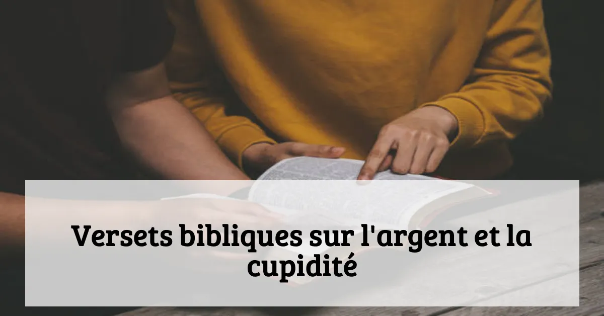 Versets bibliques sur l'argent et la cupidité