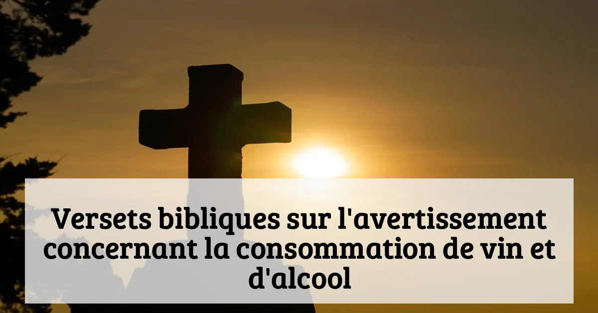 Versets bibliques sur l'avertissement concernant la consommation de vin et d'alcool