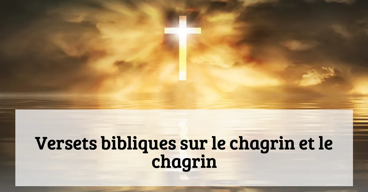 Versets bibliques sur le chagrin et le chagrin