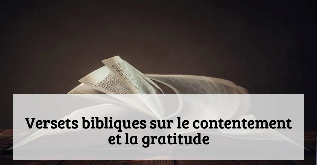 Versets bibliques sur le contentement et la gratitude