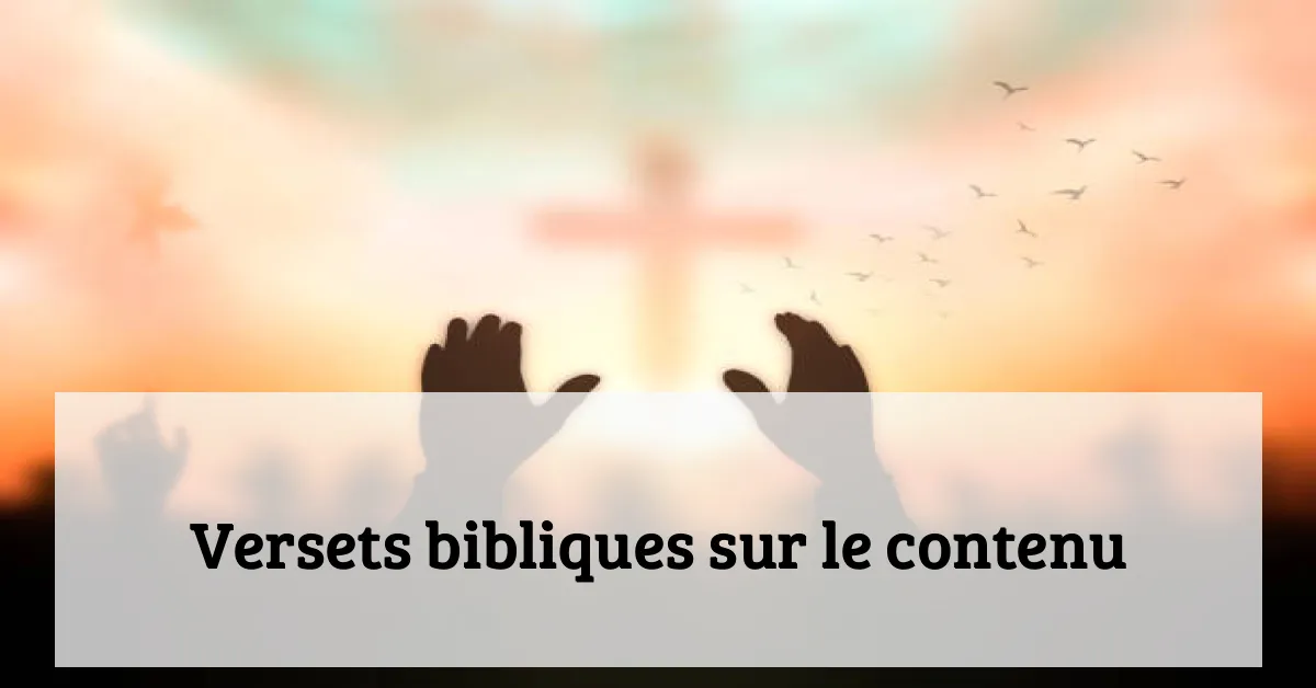 Versets bibliques sur le contenu