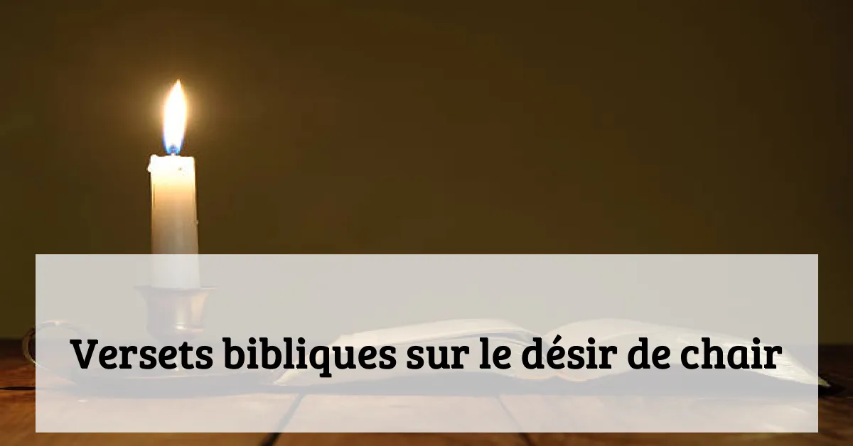 Versets bibliques sur le désir de chair