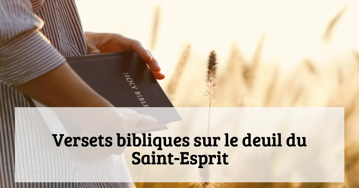 Versets bibliques sur le deuil du Saint-Esprit