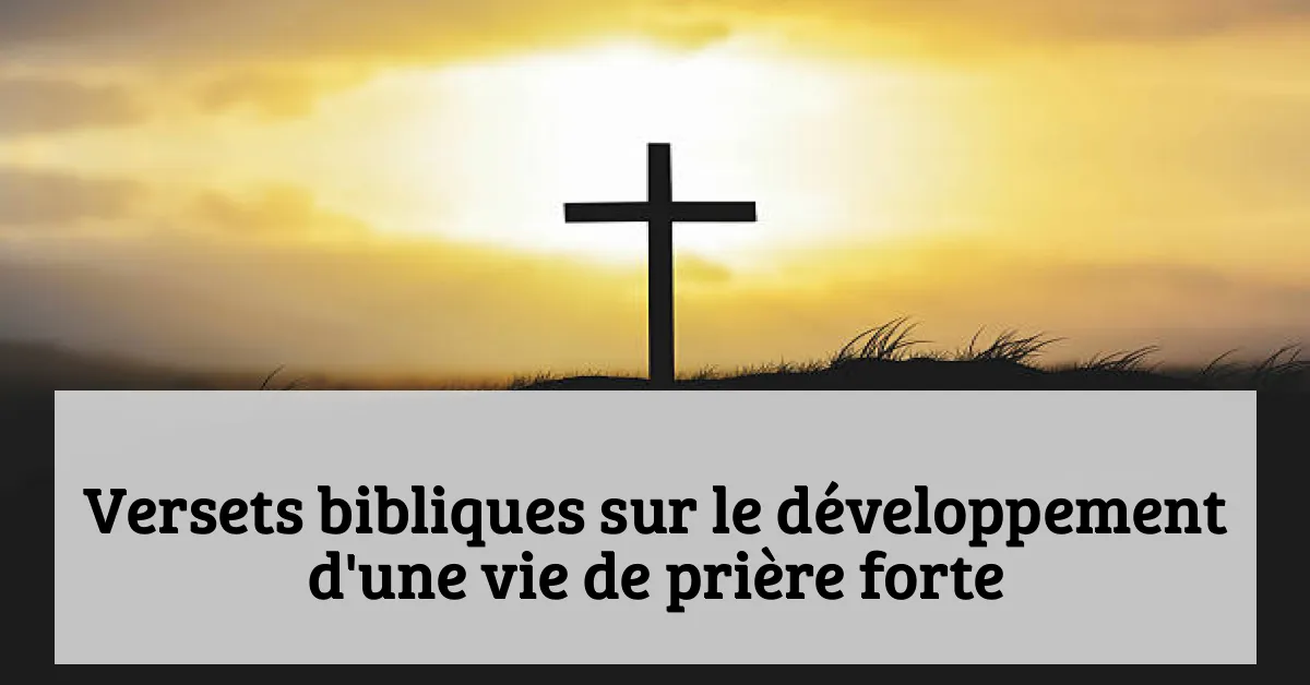 Versets bibliques sur le développement d'une vie de prière forte