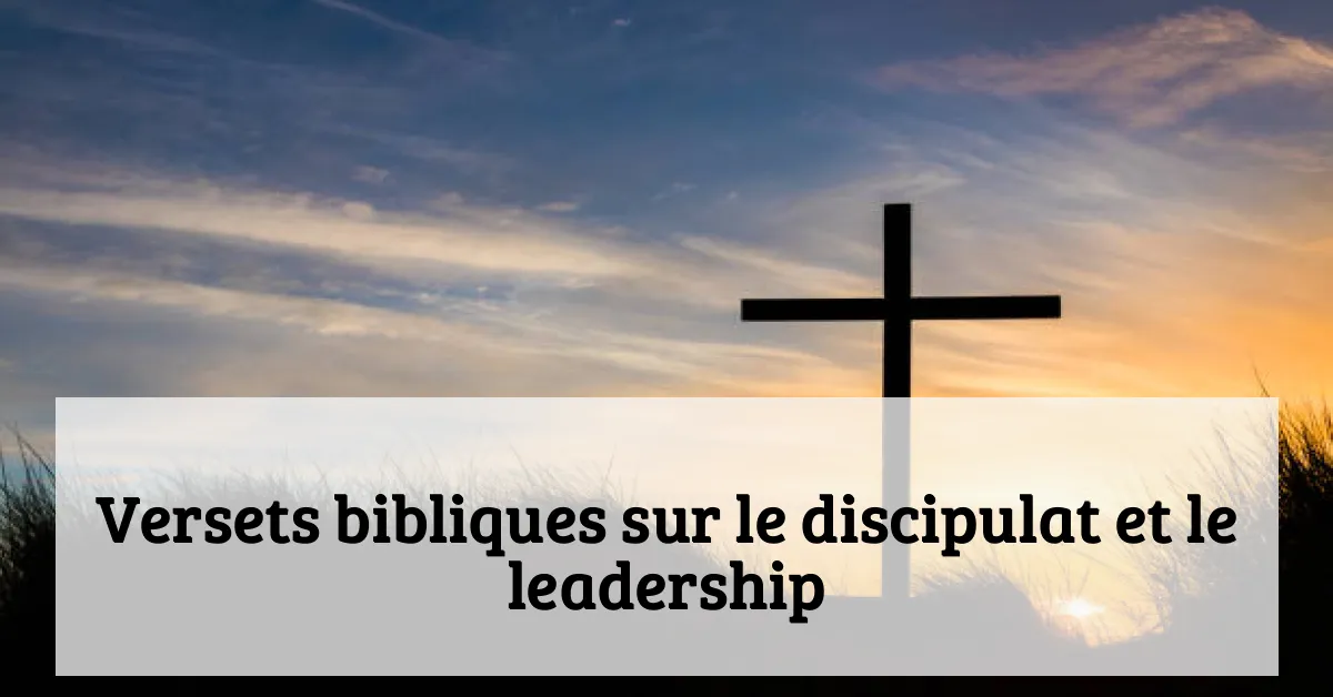 Versets bibliques sur le discipulat et le leadership