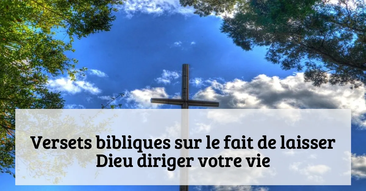 Versets bibliques sur le fait de laisser Dieu diriger votre vie