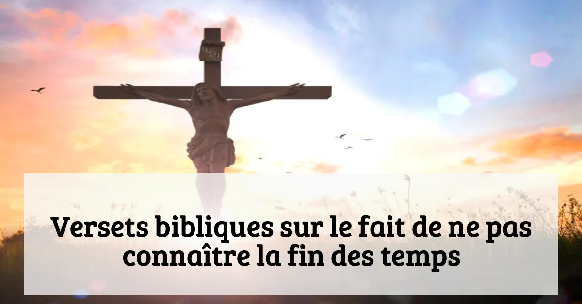 Versets bibliques sur le fait de ne pas connaître la fin des temps