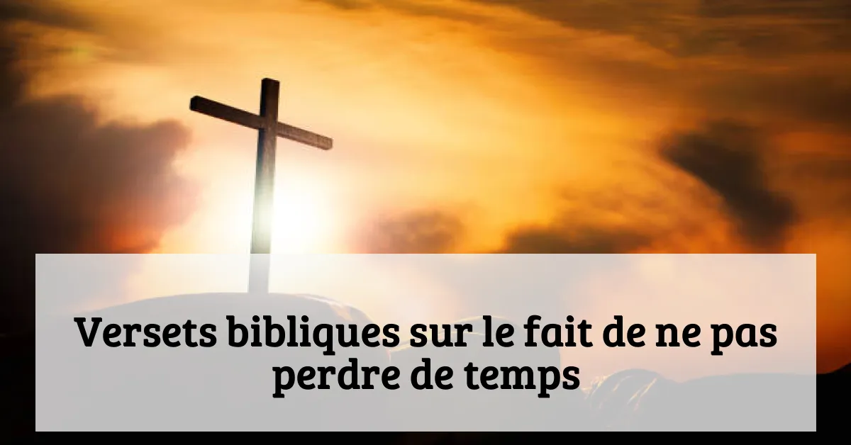 Versets bibliques sur le fait de ne pas perdre de temps