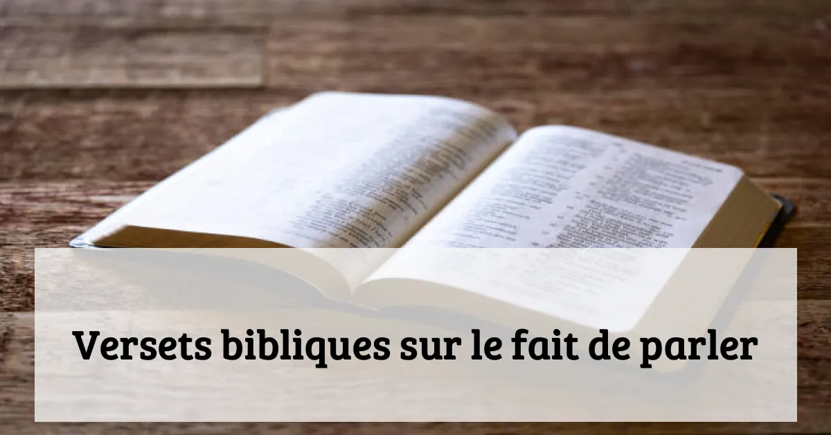 Versets bibliques sur le fait de parler