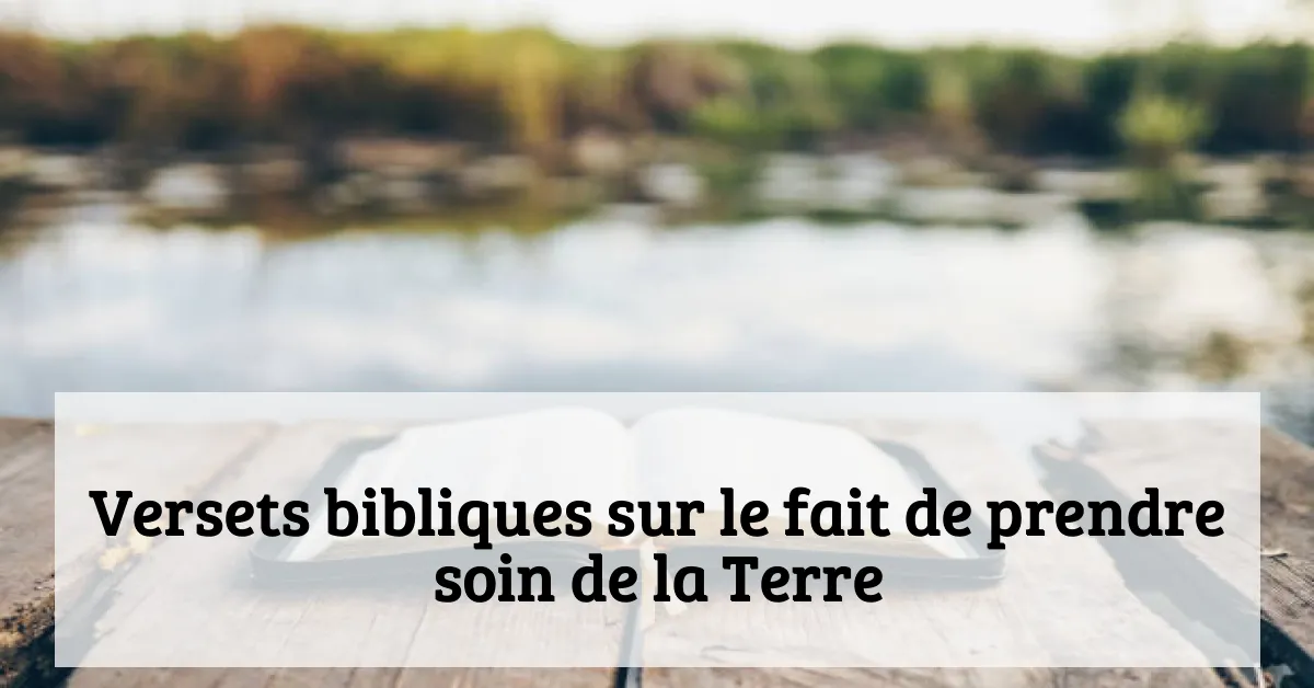 Versets bibliques sur le fait de prendre soin de la Terre