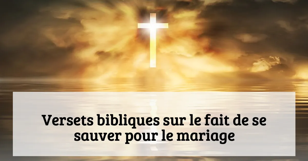 Versets bibliques sur le fait de se sauver pour le mariage