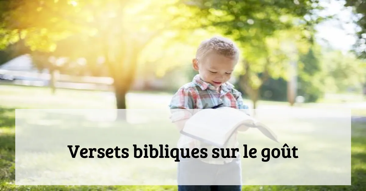 Versets bibliques sur le goût