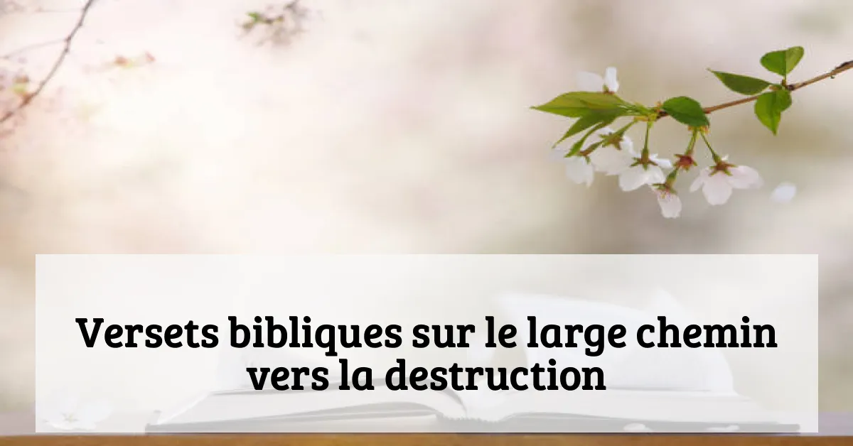Versets bibliques sur le large chemin vers la destruction