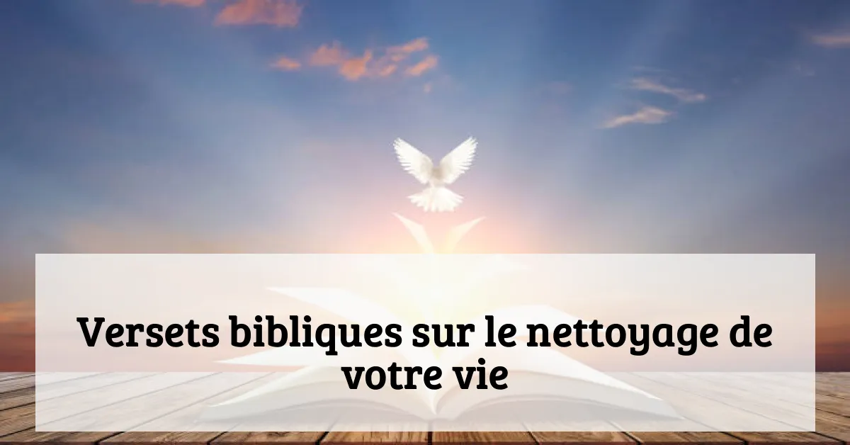 Versets bibliques sur le nettoyage de votre vie
