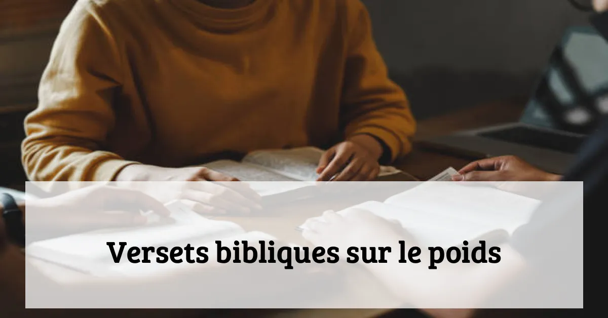 Versets bibliques sur le poids